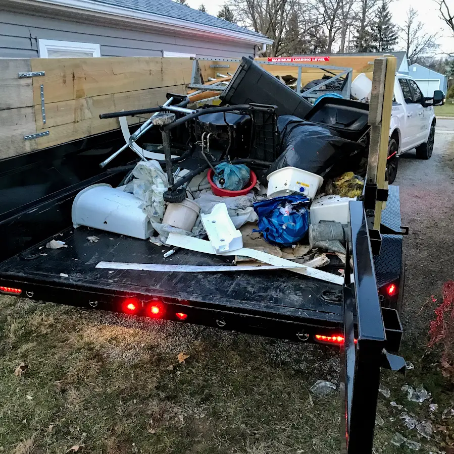 Roll-off dumpster delivered to a residential driveway in Bensley