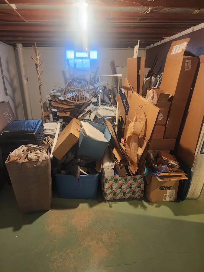 Roll-off dumpster container at job site for Yard Waste Dumpster Rental in Bensley